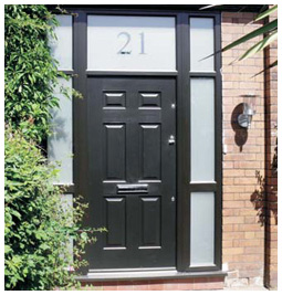 Black composite door and Frame