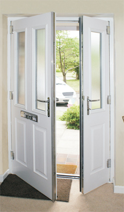 Offset French composite door